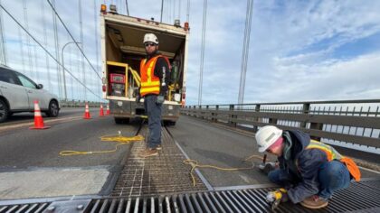 New partial joint installed on Tacoma Narrows Bridge...