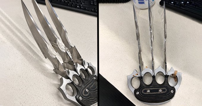 X-Men Wolverine or Freddy Kruger type Claw found in checked bag at SEA...