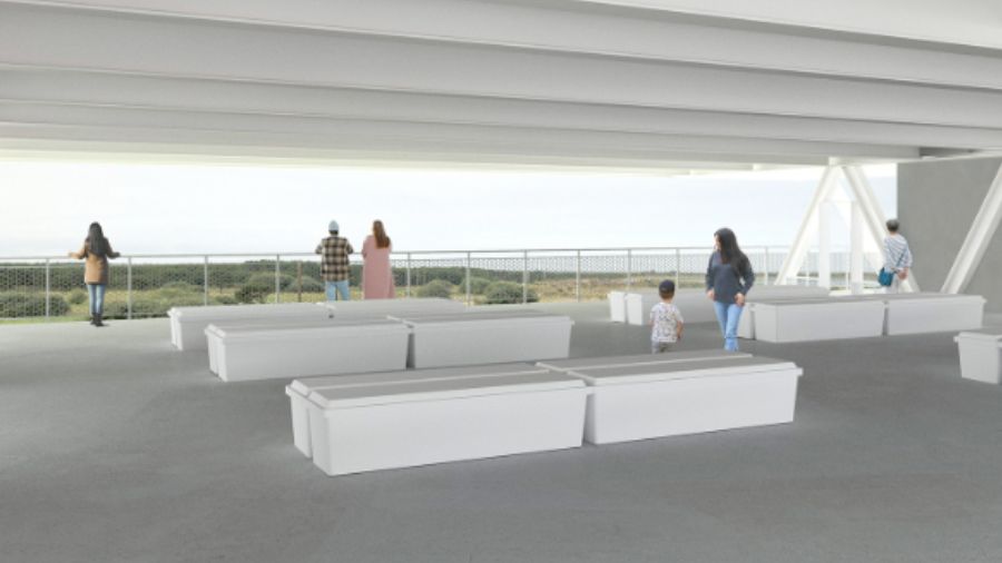 An artist's rendering of the new Vertical Evacuation Tower to be built in Westport. (Graphic courtesy Degenkolb Engineers, Rice Fergus Miller, and Robert Hutchison Architects)