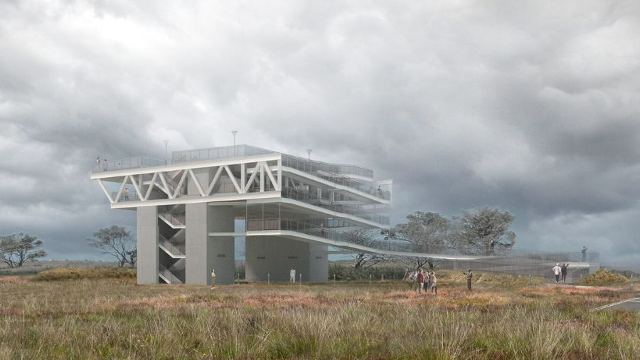 The location of the Vertical Evacuation Tower will be near the Westport Marina. It will be the thir...