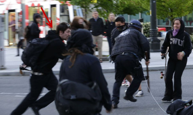 Jennifer Fox (pictured far right with skateboard) is known for her accusation that Seattle police c...