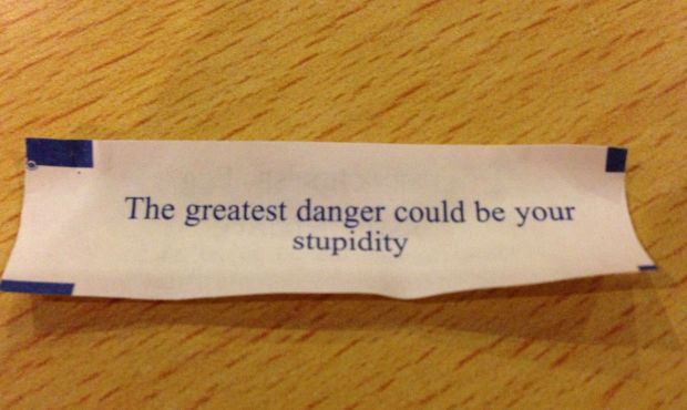 How does such a nasty little message end up in a sweet, crunchy fortune cookie? (Linda Thomas photo...