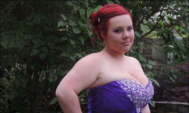 Brittany Minder says her prom was ruined when she was required to cover up with a shawl for exposed...