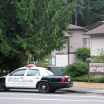 Bellevue police are on the scene of a standoff, Thursday, July 18, 2013.