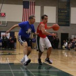 Gov. Inslee is playing serious defense at The Clash on the Court at Shorecrest High School Wednesday night.