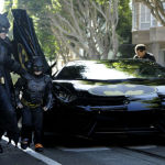 Miles Scott, dressed as Batkid, prepares to save a damsel in distress during his day as city officials and Make-A-Wish Foundation helped fulfill the leukemia patients's wish to be a superhero saving Gotham City in San Francisco. 