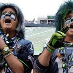 Jeff and DeDe Schumaier are better known by their super fan names, Mr. & Mrs. Seahawk. They sit on the rail in the south endzone every game, dressed in their brightly-colored wigs, full Hawks uniforms and face paint. 

Read their advice on how to handle a bye week here.