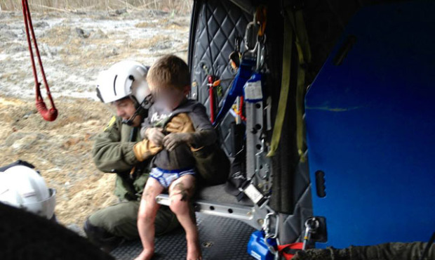 Volunteer helicopter pilot Ed Hvrivnak was on the team who spotted 4-year-old Jacob Spillers and pu...