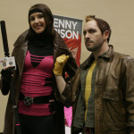 A man and a woman switch the normal gender roles for their costumes and pose for a photo at Emerald City Comicon at the Washington State Convention Center in Seattle, on Saturday, March 29, 2014.