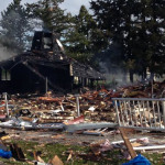An explosion and fire has destroyed or damaged several businesses in North Bend.