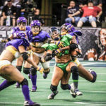 The Legends Football League features two teams of seven on a side, with many playing both offense and defense.