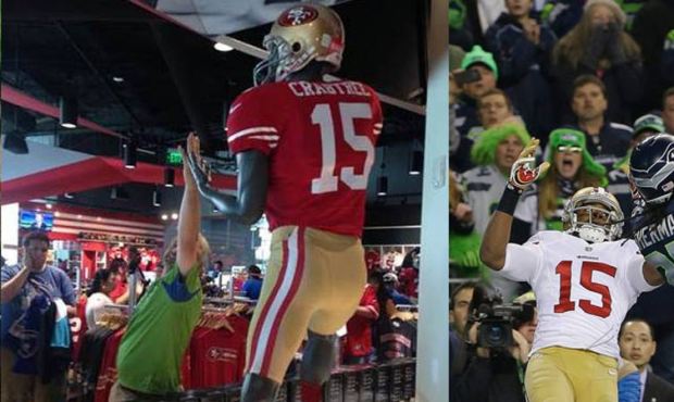 Seahawks fans can now strike an infamous pose before a statue of Michael Crabtree at the new San Fr...