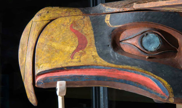 A rare Native mask on display at a museum in Maine has been identified as the inspiration for the S...