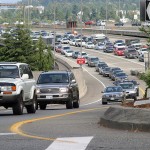 Seattle to Bellevue, via I-90
Peak travel time: 29 minutes
Trip distance:10 miles
When:Weekdays, 2 p.m. to 8 p.m.

In the other direction, Bellevue to Seattle
Peak travel time: 24 minutes
Trip distance:10 miles
When:Weekdays, 5 a.m. to 10 a.m.

You should also know:
The peak travel time for this route in the HOV lane is 21 minutes.
The average time this commute takes during non-peak hours is 18 minutes, or 12 minutes in the HOV lanes.