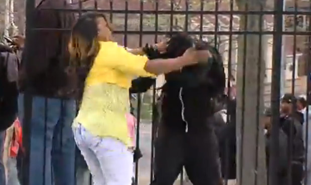 Toya Graham was caught on camera forcing her son off the street after he was throwing rocks at poli...