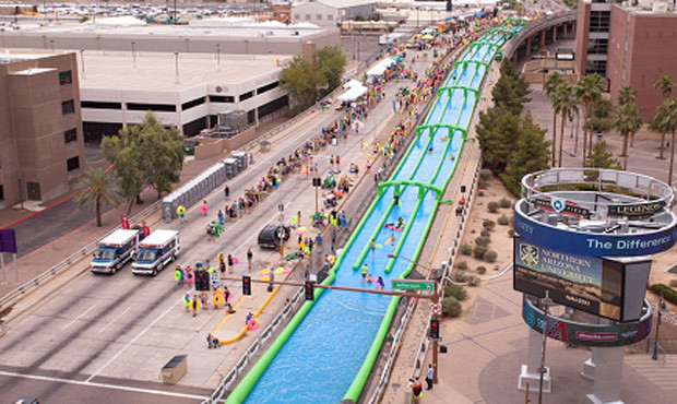Although Slide the City was able to acquire the right permits to operate its massive urban watersli...