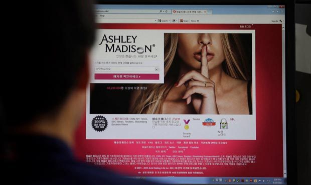 A June 10, 2015 photo from files showing Ashley Madison’s Korean web site on a computer scree...