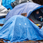 A tent city in Seattle. 