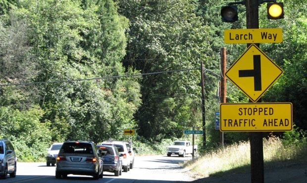 The popular shortcut in Lynnwood, often used to drive around I-5 and I-405 traffic, has been jammed...