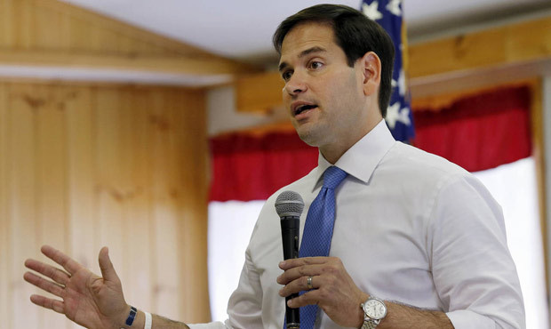 Republican presidential candidate, Sen. Marco Rubio, R-Fla., speaks during a campaign stop at the V...