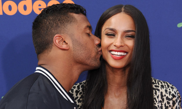 Are Russell Wilson and Ciara getting too mushy? (AP)...