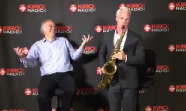John Curley brought in his saxophone to the “delight” of his co-workers. (MyNorthwest)...