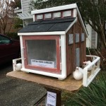 Dale Hoff make this chicken coop style Little Free Library, now up in north Seattle.  