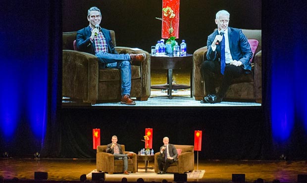 TV’s Anderson Cooper and Andy Cohen bring their comic friendship to a Seattle stage to share ...