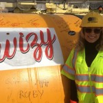 The original Swizy, next to the boring machine named after her. 