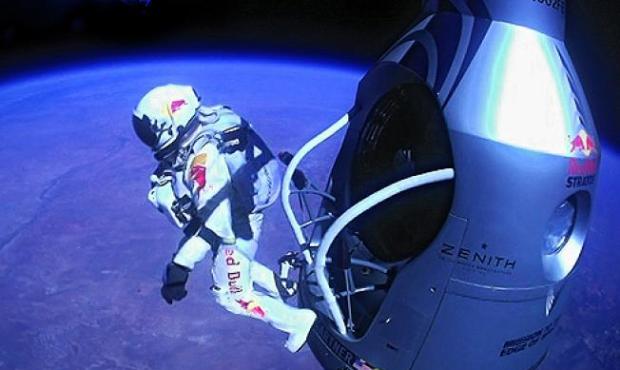 It was a tremendous feat of courage, and a tremendous feat of marketing for Red Bull. Whose stunts ...