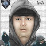 A sketch from the Bellevue Police Department of the suspect.