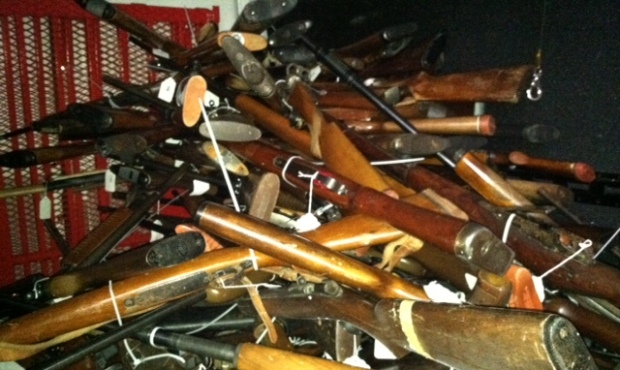 Seattle police say the gun buyback program ended early because of the large crowd. After two hours ...