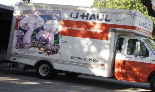 A 24-foot moving van a couple filled with their belongings was stolen and found empty. (AP Photo/Pa...