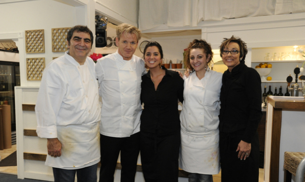 From left: Peter Avgoustiou, Gordon Ramsay, Peter’s daughters Tariya & Alyse and his wife...