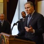 Washington Gov. Jay Inslee speaks during a news conference in Olympia, Wash., Tuesday. More than 3,000 prisoners in Washington have been mistakenly released early since 2002 because of an error by the state's Department of Corrections. Inslee said he had ordered immediate steps to correct the long-standing problem. 