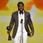 Richard Sherman, of the Seattle Seahawks, accepts the award for best breakthrough athlete at the ESPY Awards at the Nokia Theatre on Wednesday, July 16, 2014, in Los Angeles. (Photo by John Shearer/Invision/AP)