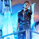 Musician Justin Bieber performs during the Believe Tour at Staples Center on Tuesday, Oct. 2, 2012, in Los Angeles. (Photo by Matt Sayles/Invision/AP)