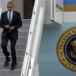 President Barack Obama walks down the steps of Air Force One on his arrival Tuesday, July 22, 2014, in Seattle. Obama was beginning a three-day West Coast trip including at least five fundraising events in Seattle, San Francisco and Los Angeles. (AP Photo)