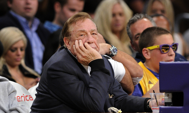 Donald Sterling looks bored at a Clippers game. (AP)...