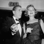 FILE - This Oct. 12, 1955 file photo shows actors Humphrey Bogart, left, and his wife, Lauren Bacall at the premiere of "The Desperate Hours," in Los Angeles. Bacall, the sultry-voiced actress and Humphrey Bogart's partner off and on the screen, died Tuesday, Aug. 12, 2014 in New York. She was 89. (AP Photo/Harold Filan, FIle)